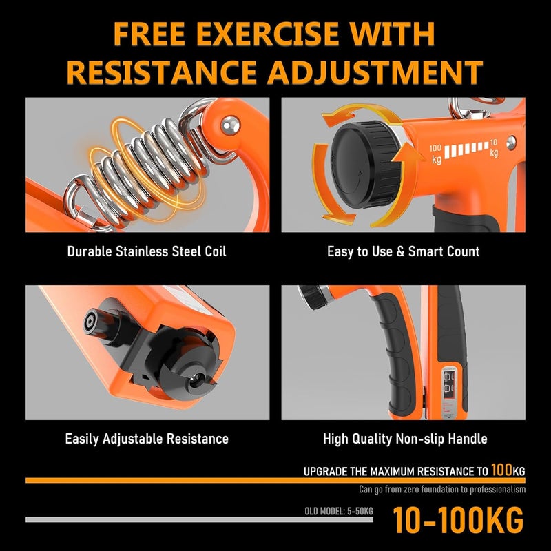 JKSHMYT Grip Strength Trainer Kits (5 Pack), Adjustable Resistance Forearm Strengthener, Hand Gripper Strengthener for Muscle Building - Image 2